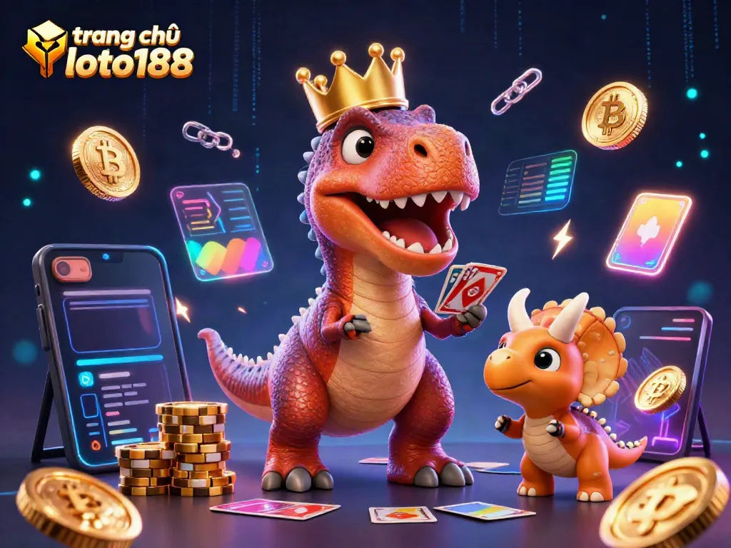 Experience the excitement of online gambling activities with trang chủ loto188, featuring vibrant 3D casino elements.