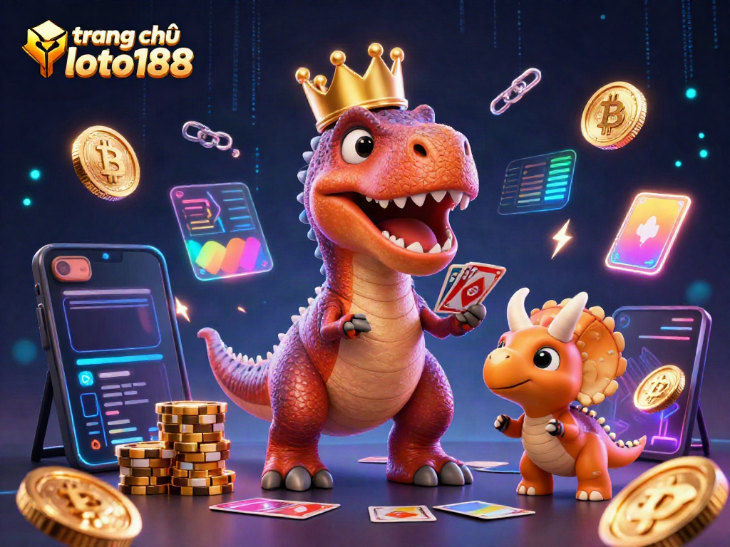 Experience the excitement of online gambling activities with trang chủ loto188, featuring vibrant 3D casino elements.