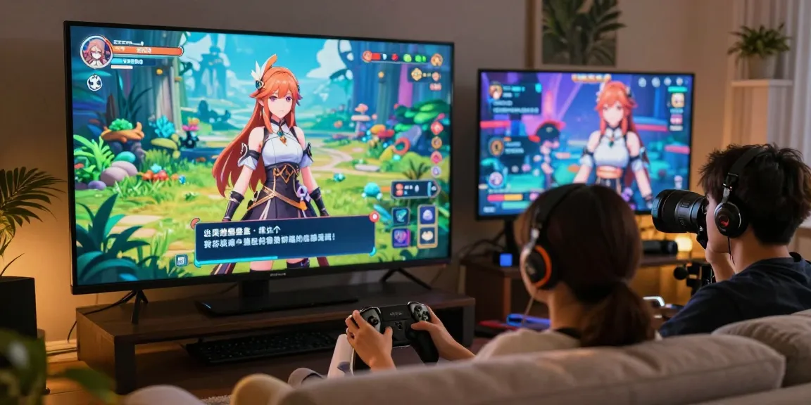 Female protagonist in vibrant hentai game setting, showcasing interactive gameplay elements and engaging fantasy environment.