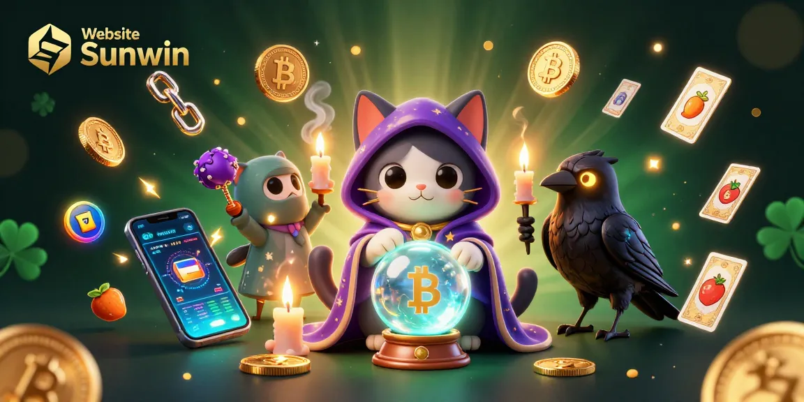 Engage with thrilling gaming at Website Sunwin, featuring vibrant casino elements and mystic characters.
