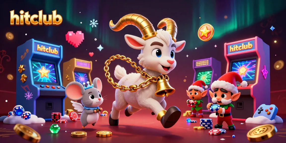 Engage in thrilling gaming at hitclub, featuring vibrant casino characters in a festive setting.